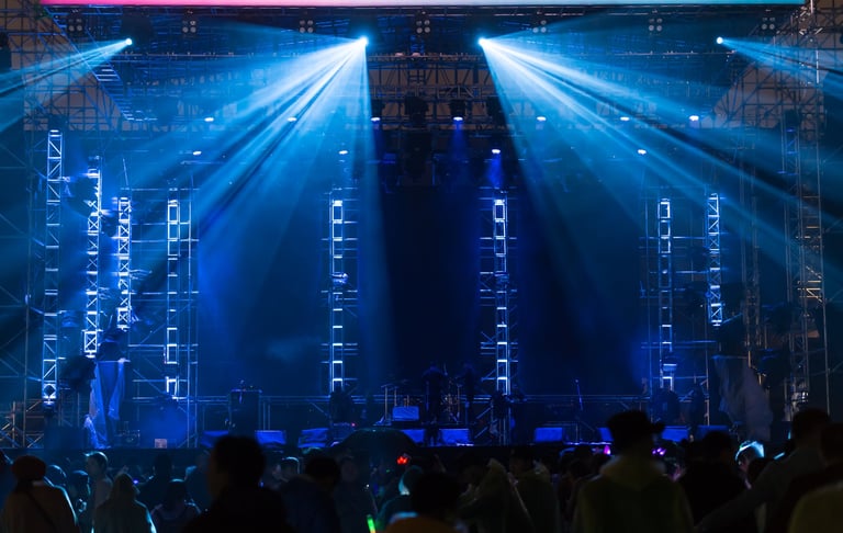 Stage lighting at concert