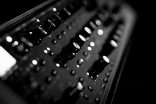Audio mixer in studio